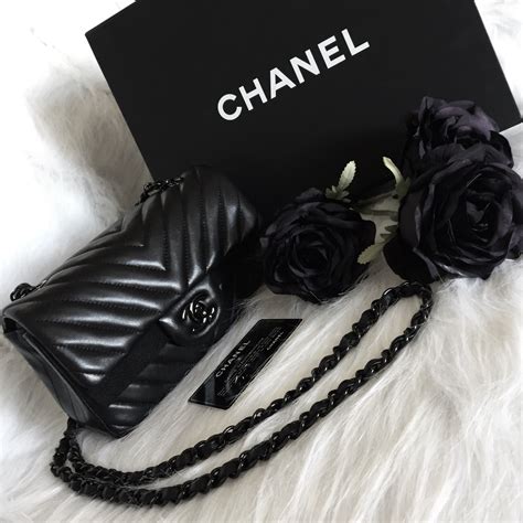 chanel so black chevron mini price|Chanel So Black Mini .